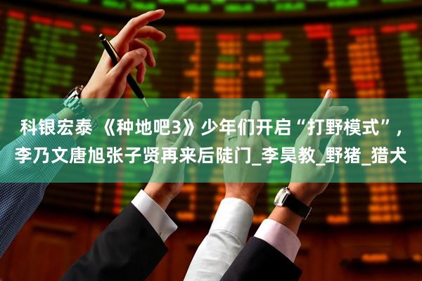 科银宏泰 《种地吧3》少年们开启“打野模式”，李乃文唐旭张子贤再来后陡门_李昊教_野猪_猎犬